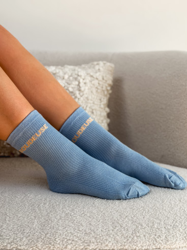 Chaussettes "Boudeuse" - Bleu ciel