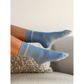 Chaussettes "Boudeuse" - Bleu ciel
