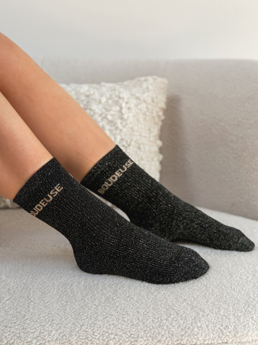 Chaussettes "Boudeuse" - Noir