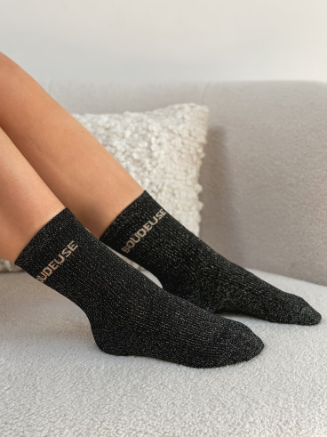 Chaussettes "Boudeuse" - Noir