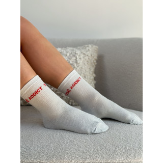 Chaussettes "Rosé addict" - Blanc
