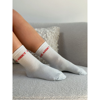 Chaussettes "Rosé addict" - Blanc