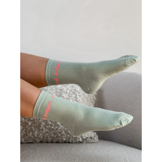 Chaussettes "Rosé addict" - Vert menthe