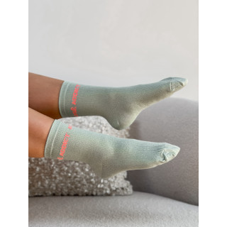 Chaussettes "Rosé addict" - Vert menthe