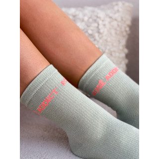 Chaussettes "Rosé addict" - Vert menthe