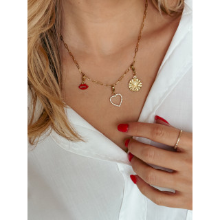 Collier à charms Céleste - Doré