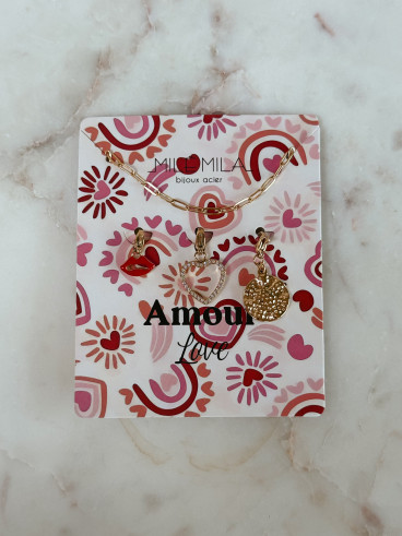 Collier à charms Céleste - Doré