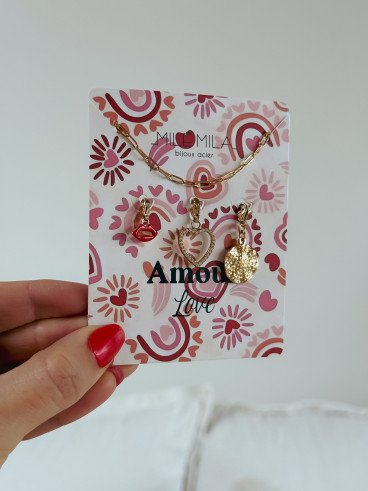 Collier à charms Céleste - Doré