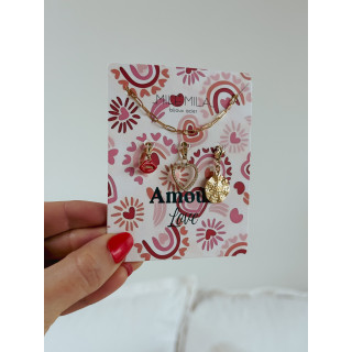 Collier à charms Céleste - Doré