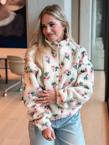 Gilet teddy Bella - Ecru