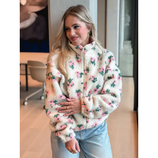 Gilet teddy Bella - Ecru