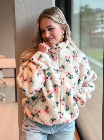 Gilet teddy Bella - Ecru