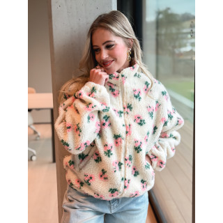 Gilet teddy Bella - Ecru