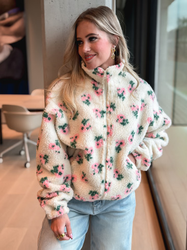 Gilet teddy Bella - Ecru