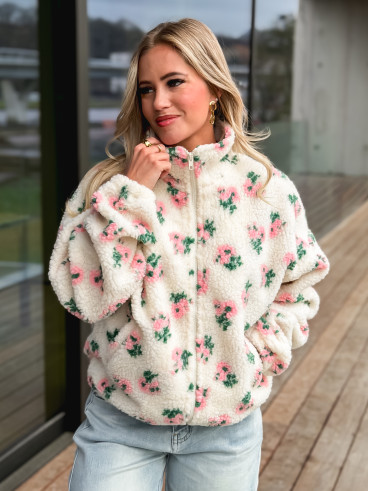 Gilet teddy Bella - Ecru