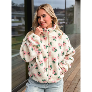 Gilet teddy Bella - Ecru