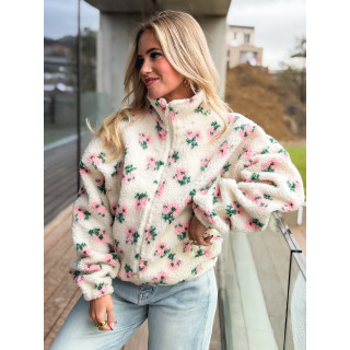 Gilet teddy Bella - Ecru