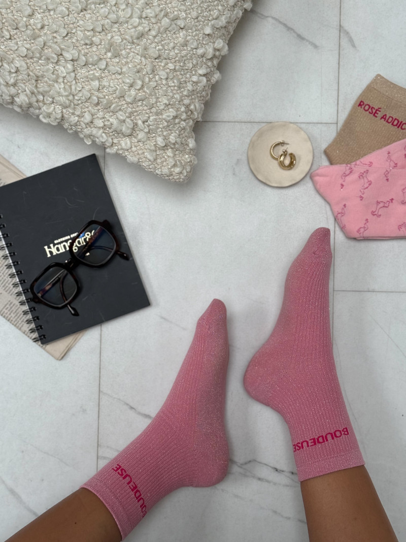 Chaussettes "Boudeuse" - Rose bonbon