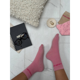 Chaussettes "Boudeuse" - Rose bonbon