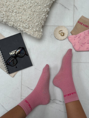 Chaussettes "Boudeuse" - Rose bonbon