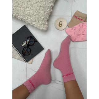 Chaussettes "Boudeuse" - Rose bonbon