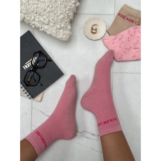 Chaussettes "Boudeuse" - Rose bonbon