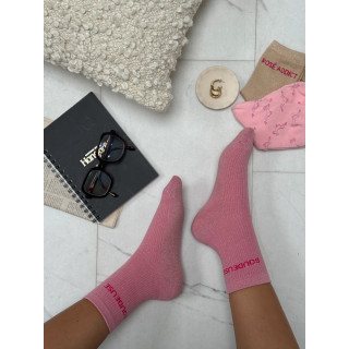 Chaussettes "Boudeuse" - Rose bonbon
