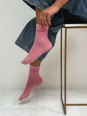 Chaussettes "Boudeuse" - Rose bonbon