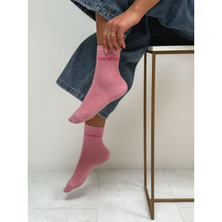 Chaussettes "Boudeuse" - Rose bonbon