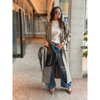 Long blazer oversize Mélodie Mélodie - Taupe