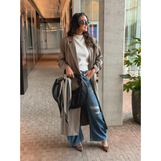 Long blazer oversize Mélodie Mélodie - Taupe