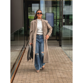 Long blazer oversize Mélodie Mélodie - Taupe