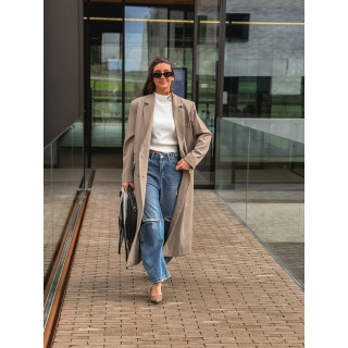 Long blazer oversize Mélodie Mélodie - Taupe