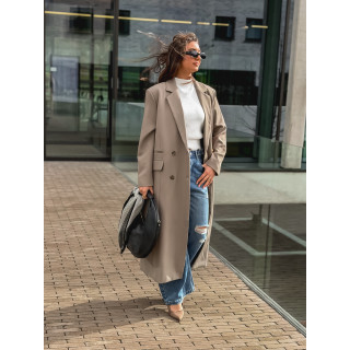 Long blazer oversize Mélodie Mélodie - Taupe