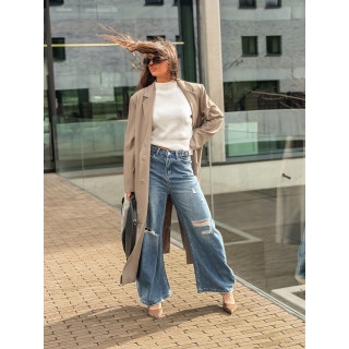 Long blazer oversize Mélodie Mélodie - Taupe