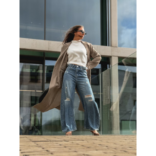 Long blazer oversize Mélodie Mélodie - Taupe