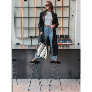 Long blazer oversize Mélodie - Noir