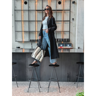 Long blazer oversize Mélodie - Noir