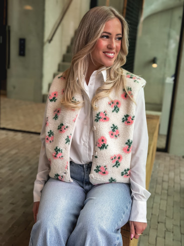 Gilet sans manches Bella - Ecru