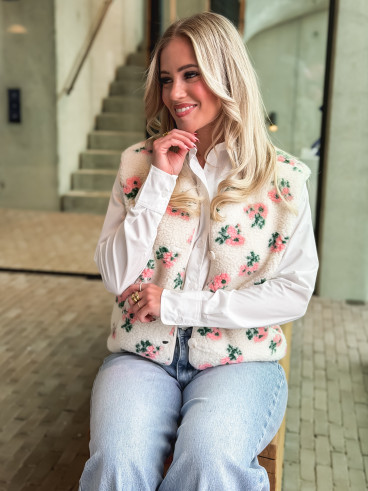 Gilet sans manches Bella - Ecru