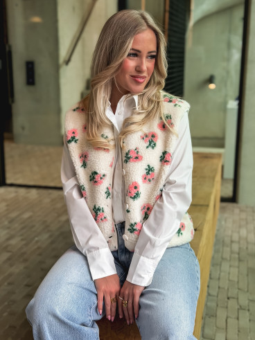 Gilet sans manches Bella - Ecru