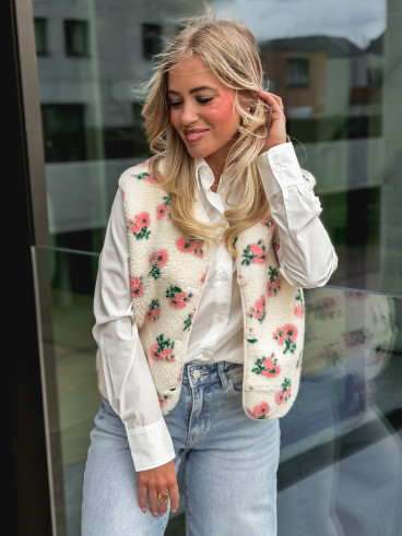 Gilet sans manches Bella - Ecru