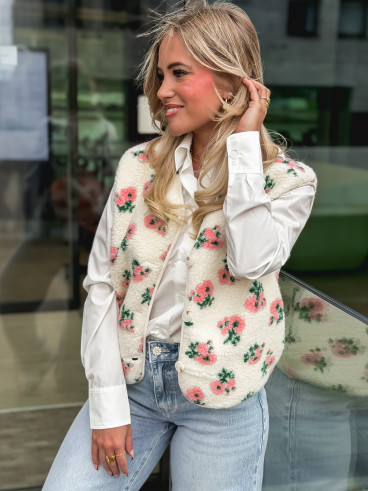 Gilet sans manches Bella - Ecru