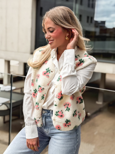 Gilet sans manches Bella - Ecru