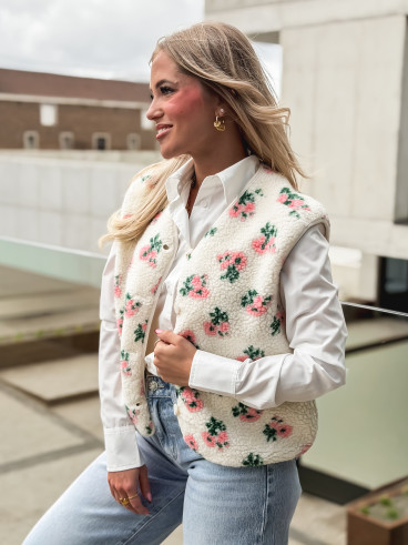 Gilet sans manches Bella - Ecru