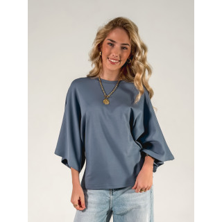 T-shirt Claire - Bleu jeans