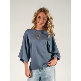 T-shirt Claire - Bleu jeans