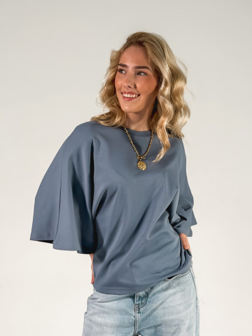 T-shirt Claire - Bleu jeans