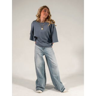 T-shirt Claire - Bleu jeans