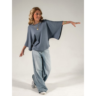 T-shirt Claire - Bleu jeans